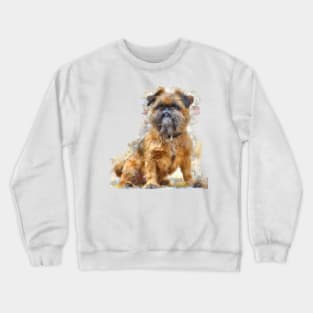 Brussels Griffon Watercolor - Dog Lovers Crewneck Sweatshirt